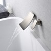 Sumerain Wall Mount Tub Filler, Brushed Nickel Waterfall Tub Spout for High Flow Rate with Valve - 3 of 4