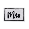 Shiraleah "Mrs." White Rectangle Bath Rug - 3 of 4