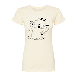 Women's - Pokémon - Pikachu Dex Fitted Graphic T-Shirt - 1 of 3