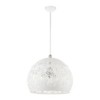 Livex Lighting Chantily 3 - Light Pendant in  White/Brushed Nickel - 4 of 4