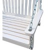 Vynxaria Front Porch Swing with Armrests, Wood Bench Swing with Hanging Chains,for Outdoor Patio ,Garden Yard, porch, backyard,  or sunroom,white - 3 of 4