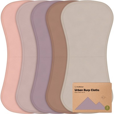Image of KeaBabies 5pk Urban Baby Burp Cloths, Organic Burping Cloth for Babies, Burp Rags for Baby Girls, Boys (Mauve)