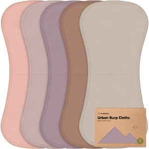 KeaBabies 5pk Urban Baby Burp Cloths, Organic Burping Cloth for Babies, Burp Rags for Baby Girls, Boys - 1 of 4