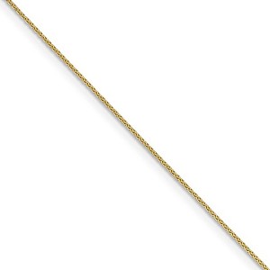 Black Bow Jewelry 0.65mm 10k Yellow Gold Diamond Cut Wheat Chain Necklace - 1 of 4