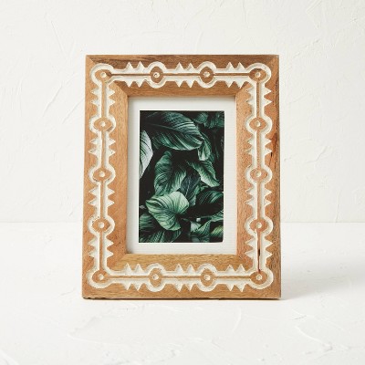 5" x 7" Carved Wood Single Frame - Opalhouse™ designed with Jungalow™