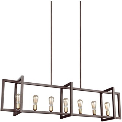 Generation Lighting Finnegan 60" Bronze Linear Island Chandelier