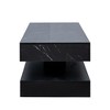 Kumasinova 16.9" Chic 2-Tier LED Coffee Table with Drawer,Modern Stone Grain Center Table for Living Room,PB&MDF Cocktail Table with RGB Lights - 4 of 4