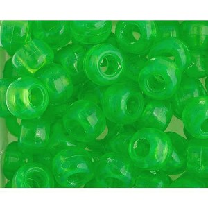 John Bead 1000 Pieces 9mm Plastic Crow Beads Transparent Flourescent Pony Bead Pony Bead for DIY Arts and Crafts Making Supplies - 1 of 3