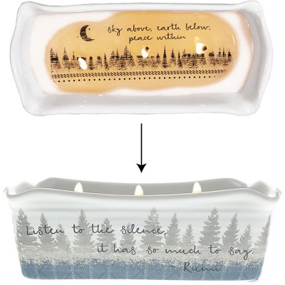 Pavilion Gift Company - Listen - 12 oz - 100% Soy Wax Reveal, Triple Wick Candle Scent: Tranquility - Flame Candles