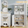 Hyleory Modern MDF Storage Cabinet with Adjustable Shelves - Versatile & Durable Home Organizer - 4 of 4