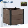 Wood Look Elevated Garden Bed for Patio, Deep Root Planter Box with Durable Composite Material, Space-Saving Outdoor Garden for Vegetables & Herbs - 2 of 4