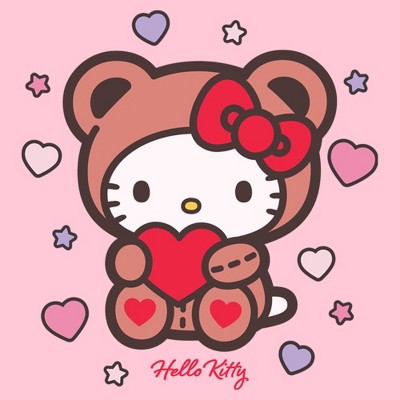 Hello Kitty Girls Hello Kitty Cute Valentine Bear T Shirt - Light Pink - Small — фото 2