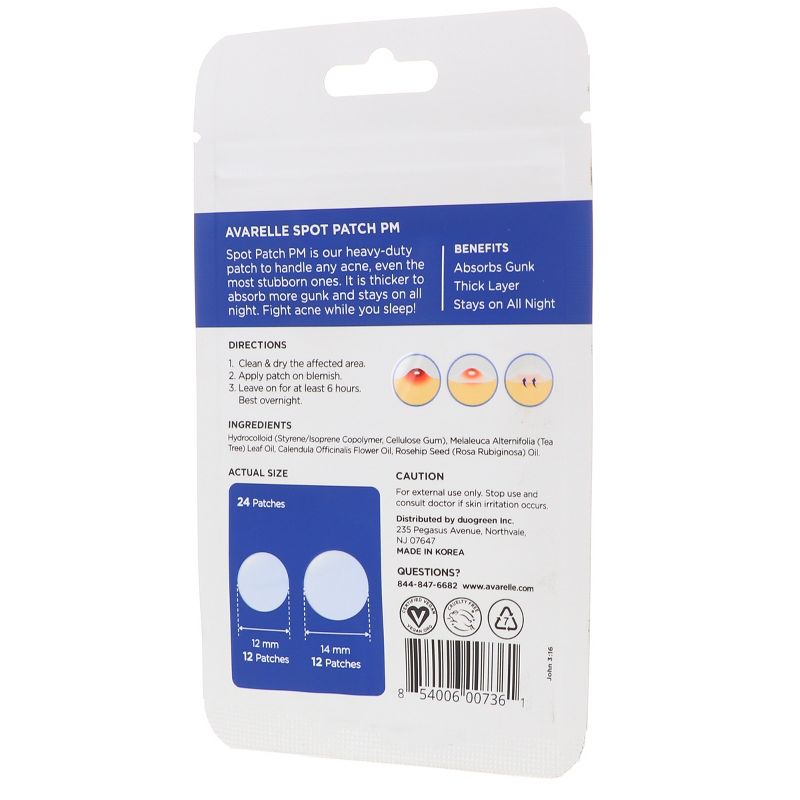 Avarelle Acne Spot Patch PM 24 Round Patches, 5 of 8