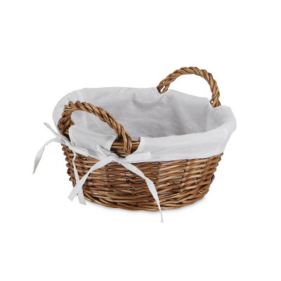 Cheung's Lyuma 10 Inch Lined Willow Basket - Round