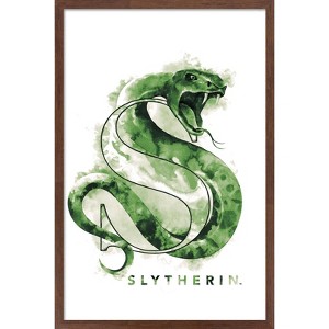 Trends International Harry Potter Slytherin House Logo Framed Wall Poster Prints - 1 of 4
