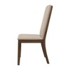 Simple Relax Set of 2 Dining Side Chairs in Walnut and Latte - 3 of 4