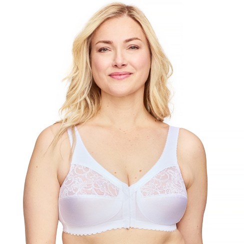 Glamorise Womens Magiclift Front-closure Support Wirefree Bra 1200 White  56d : Target