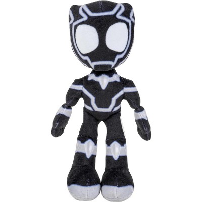 Marvel Spidey and His Amazing Friends 8-Inch Black Panther Plush - Spider-Man Stuffed Animal Toy Figure - Spider-Verse Gift for Kids, Boys and Girls