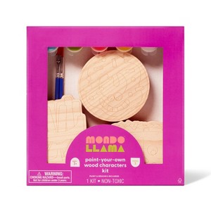 3ct Wood Food Characters Painting Craft Kit - Mondo Llama™ - 1 of 4