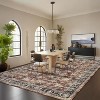 Washable Thin Carpet Area Rug, Stain Resistant, Reinforced Edges & Backing for Living Room, Bedroom, Entryway Gray - 2 of 4