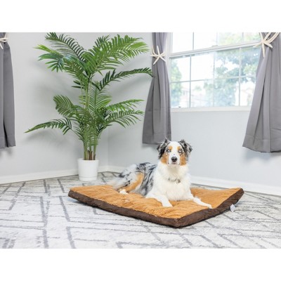 Large Earth Brown and Mocha Faux Suede Pet Bed Mat