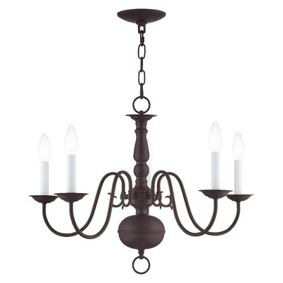 Livex Lighting Williamsburgh 5 - Light Chandelier in  Bronze