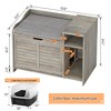 Litter Box Enclosure with Top Opening with Cushion - 2 of 4