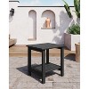 HDPE Side Table with 4-Piece Desktop and 3-Piece Bottom Storage Rack - 4 of 4
