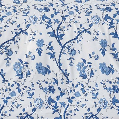 Elise Blue and White Cotton Twin Duvet Cover Set