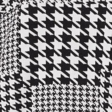 black houndstooth patchwork