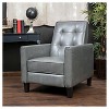 Christopher Knight Home Ethan Tufted Bonded Leather Recliner Chair - Dark Gray - image 2 of 4