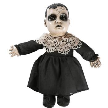 Seasonal Visions Spooky Little Precious Doll with Sound Halloween Decoration -  - Black