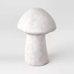 5.75" Concrete Garden Mushroom Figurine Gray - Smith & Hawken™