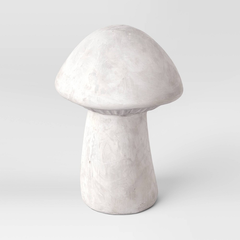 9 in h x 6 3/8 in Concrete Garden Mushroom Figurine Gray - Smith & Hawken