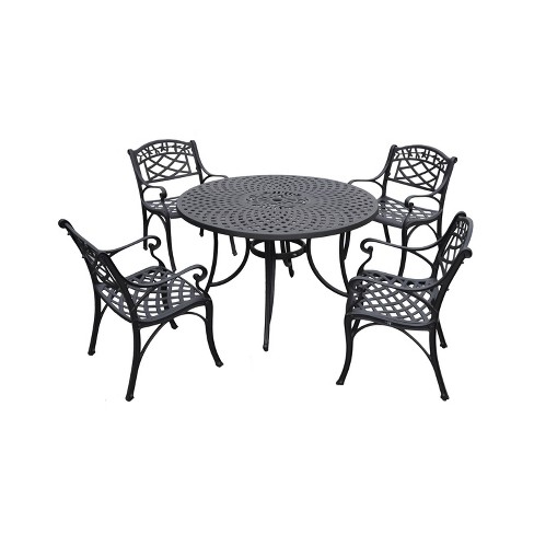 Crosley sedona 5 piece cast aluminum outdoor dining 2025 set arm chairs