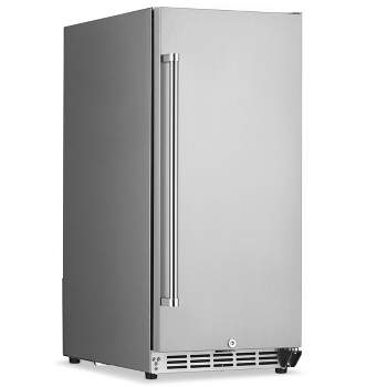 Newair 15" 3.2 Cu. Ft. Commercial Stainless Steel Built-in Beverage Refrigerator, Weatherproof and Outdoor Rated, ENERGY STAR, Fingerprint Resistant