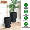 14.2 in. Planter with Water Level Monitors, Hidden Water Storage Tank, Self-Watering for Indoor, Outdoor Use, Set of 2 - 3 of 4