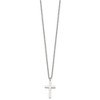 Black Bow Jewelry Stainless Steel Polished 13 x 22mm Cross Necklace, 18 Inch - image 2 of 4