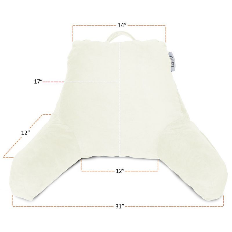 Nestl Memory Foam Reading Pillow, Reading & Bed Rest Pillow for Bed with Pockets, 2 of 6