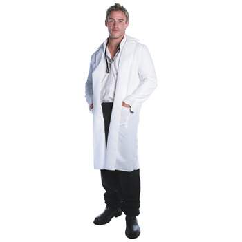 Halloween Express Men's Lab Coat Costume - Size One Size Fits Most - White