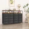 ZACHVO 8-Drawer Dresser with Shelves, Suede Veneer Fronts, Wooden Top, Steel Frame, Adjustable Feet & Anti-Tip Kit – 31.5x11.8x40.6Inch - 2 of 4