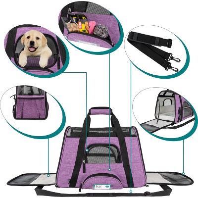 Medium Purple Soft-Sided Airline Approved Pet Carrier