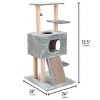 Two by Two Bloomington - Gray Scratching Post Cat Furniture - 52.5 in. Tall - 2 of 4