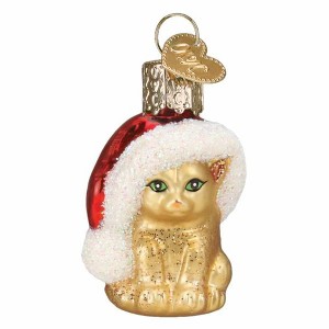 Old World Christmas 2.0 Inch Mini Santa's Kitten Gumdrops Collection Feline Tree Ornaments - 1 of 3