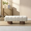NicBex Modern Vertical Block Design Ottoman Dining Bench with Cushioned Seat,Upholstered Long Shoe Bench for Living Room,Bedroom - 2 of 4