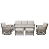 Buenhomino Outdoor PE Wicker Patio Furniture Sets – Swivel Chairs, Sofas, Ottomans & Tables with Weather-Resistant Cushions - 3 of 4