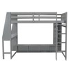 Whisen Wood Twin Size Gaming Loft Bed with Desk, Multi-storage Shelves, LED and a Hanging Clothes Rack - 4 of 4