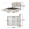 GDFStudio Costello Contemporary Fabric Upholstered Bed with Diamond Tufting - 3 of 4