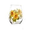 Portmeirion Botanic Garden 19oz Stemmed Wine Glass (Set of 4) - Assorted Floral Motifs, Glassware for Entertaining - Elegant Drinkware - 3 of 4