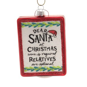 3.75 In Dear Santa Wine Is Required Izzy & Oliver Tree Ornaments - 1 of 3